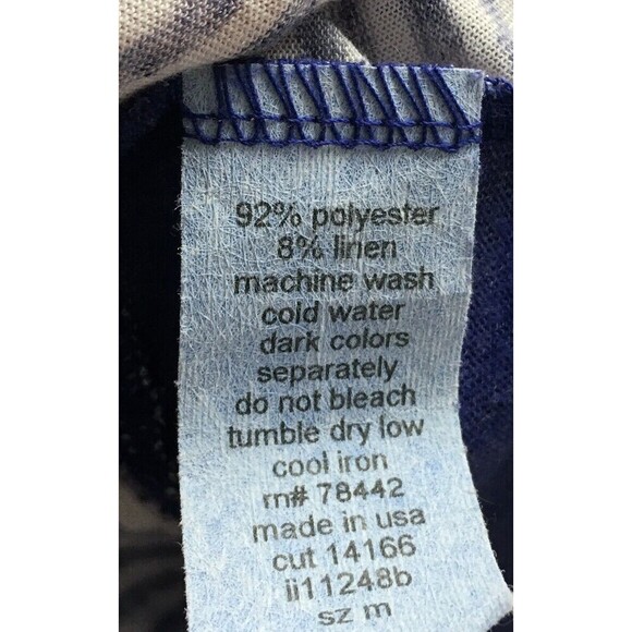 Allen Allen Cardigan Duster Women's Size Medium Blue Striped - Picture 6 of 6